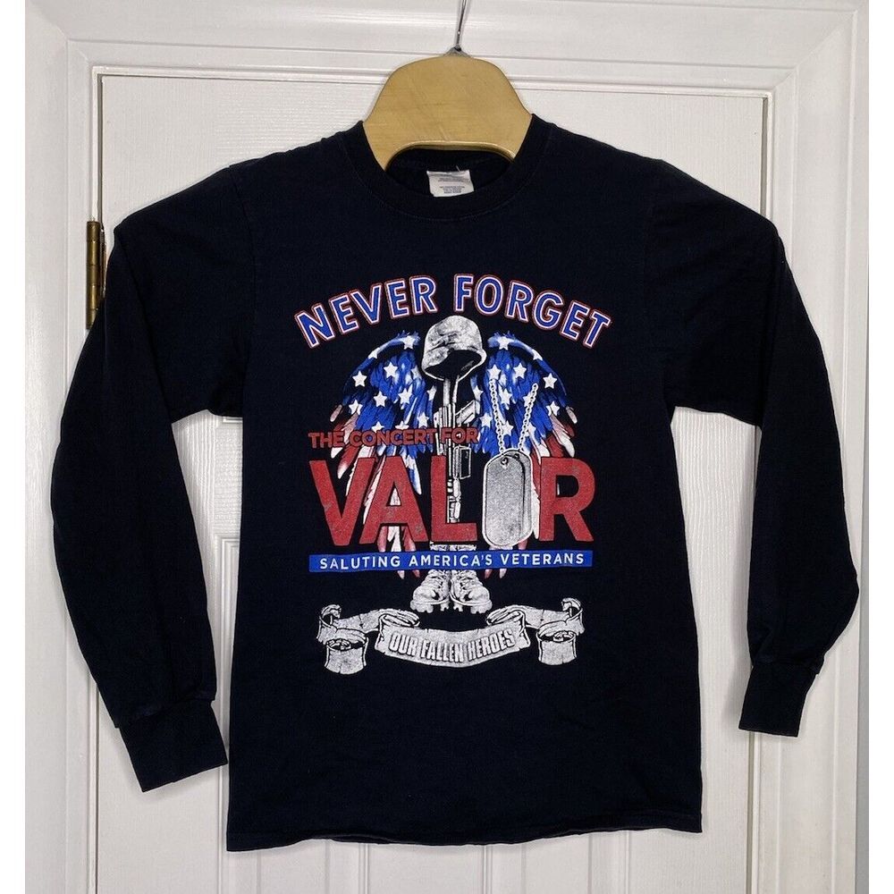 2014 The Concert For Valor Long Sleeve T-Shirt Black Small Eminem Metallica‎